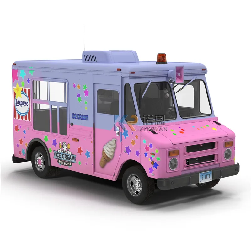 Mobile Ice Cream Food Trucks with Cooking Equipment Outdoor Kitchen Catering Concession Street Vending Food Cart for Business