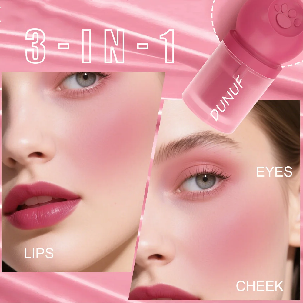 3 cores líquido blush à prova dsweatágua sweatproof iluminar bochechas rouge cor nude fosco contorno pó blush líquido maquiagem facial