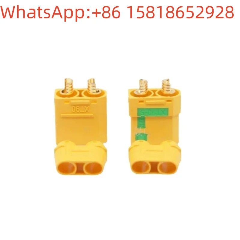 Amass XT90S-F/M Male and Female High-Current RC Model Banana Connectors with Resistor, Spark Prevention, and Protective Sleeve
