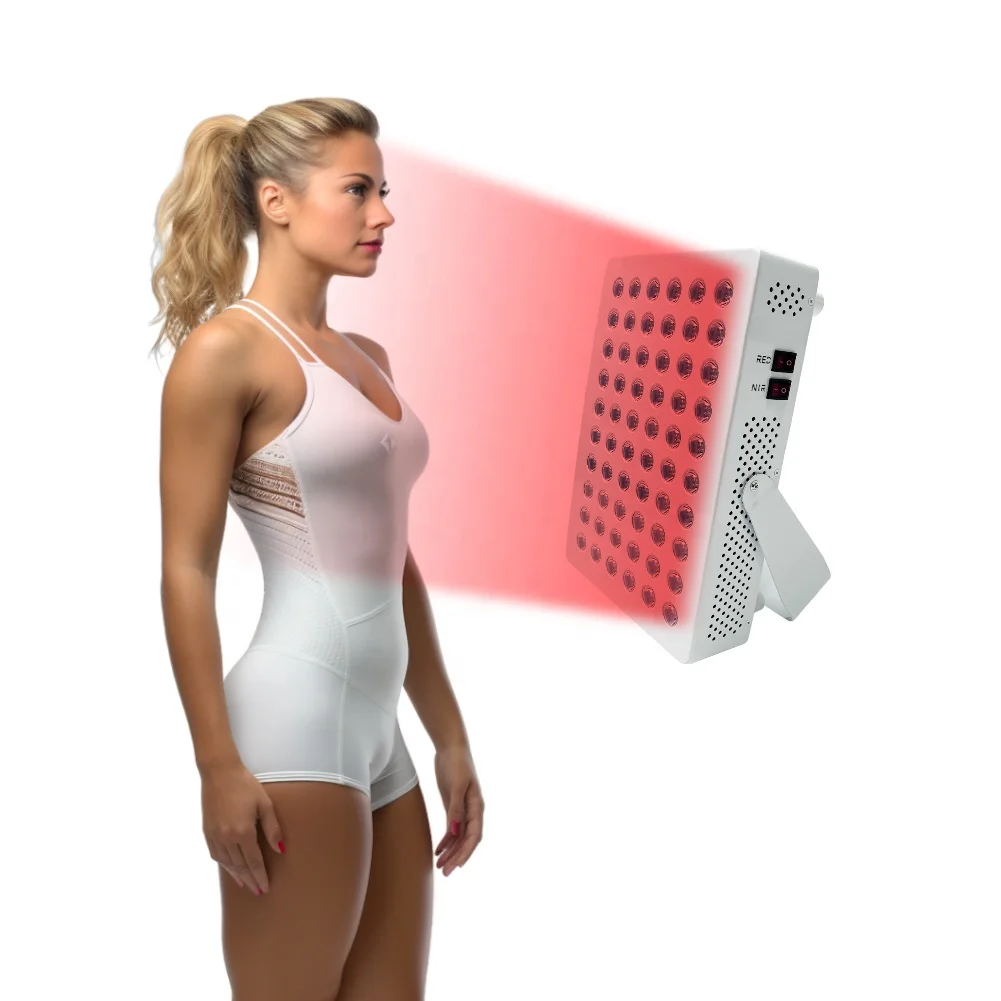 

Dermatology 300W LED Infrared Red Light Therapy Panel Device 60pcs 5wavelengths 190mw/cm Phototherapy Fitness Equipment for Face