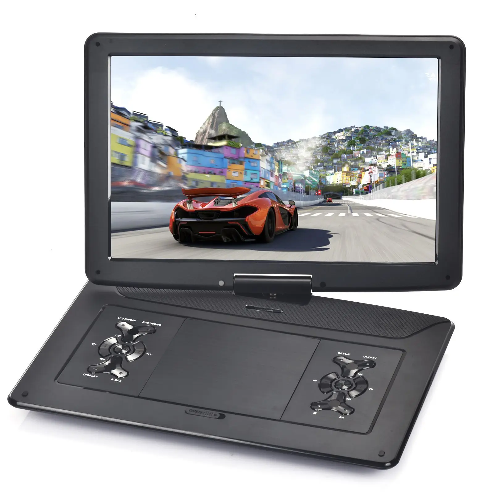 22-inch HD Portable DVD Player with Large Screen and CD Function