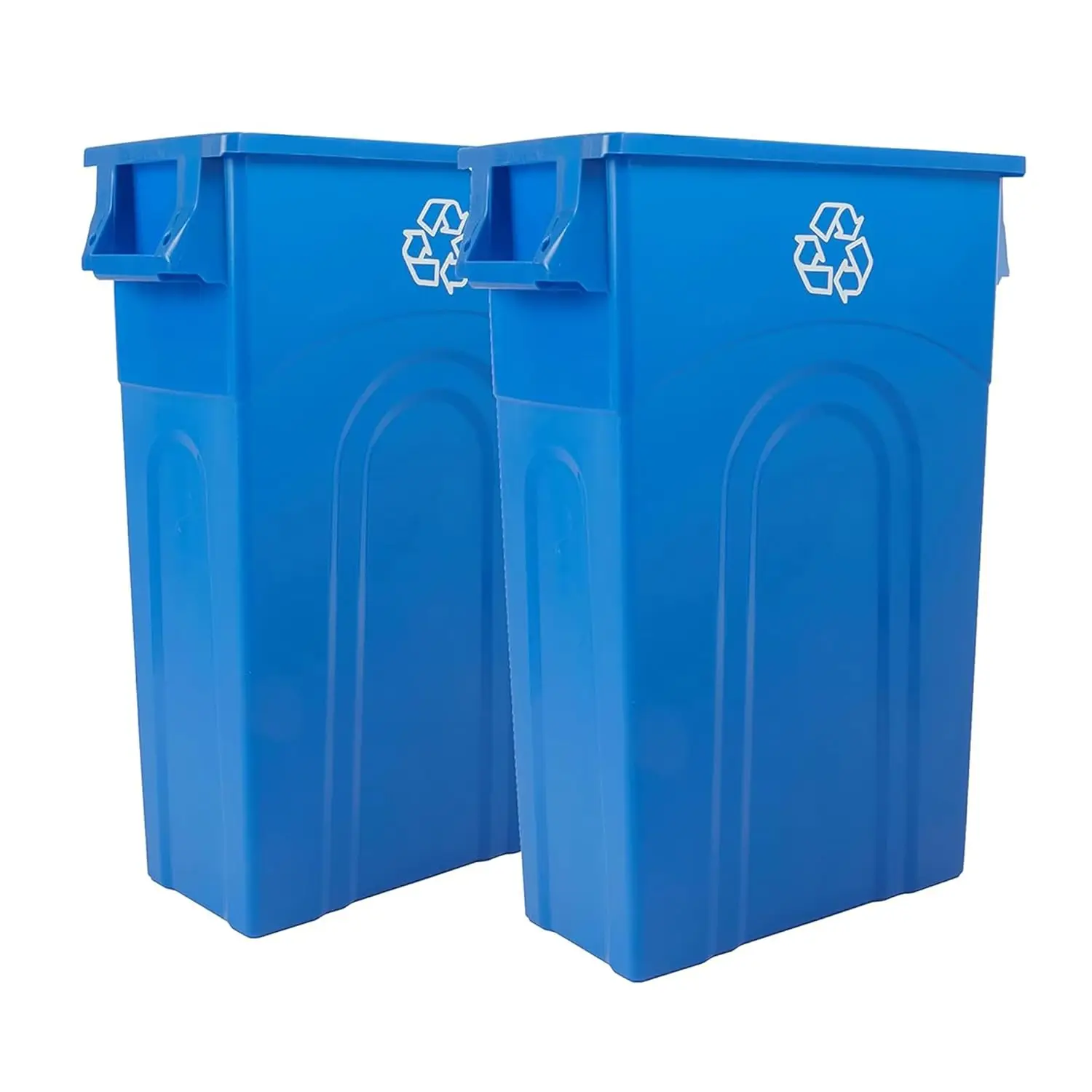 

23 Gallon Slim Recycling Bin for Indoor Outdoor Use, Easy Bag Removal, Space Saving Design