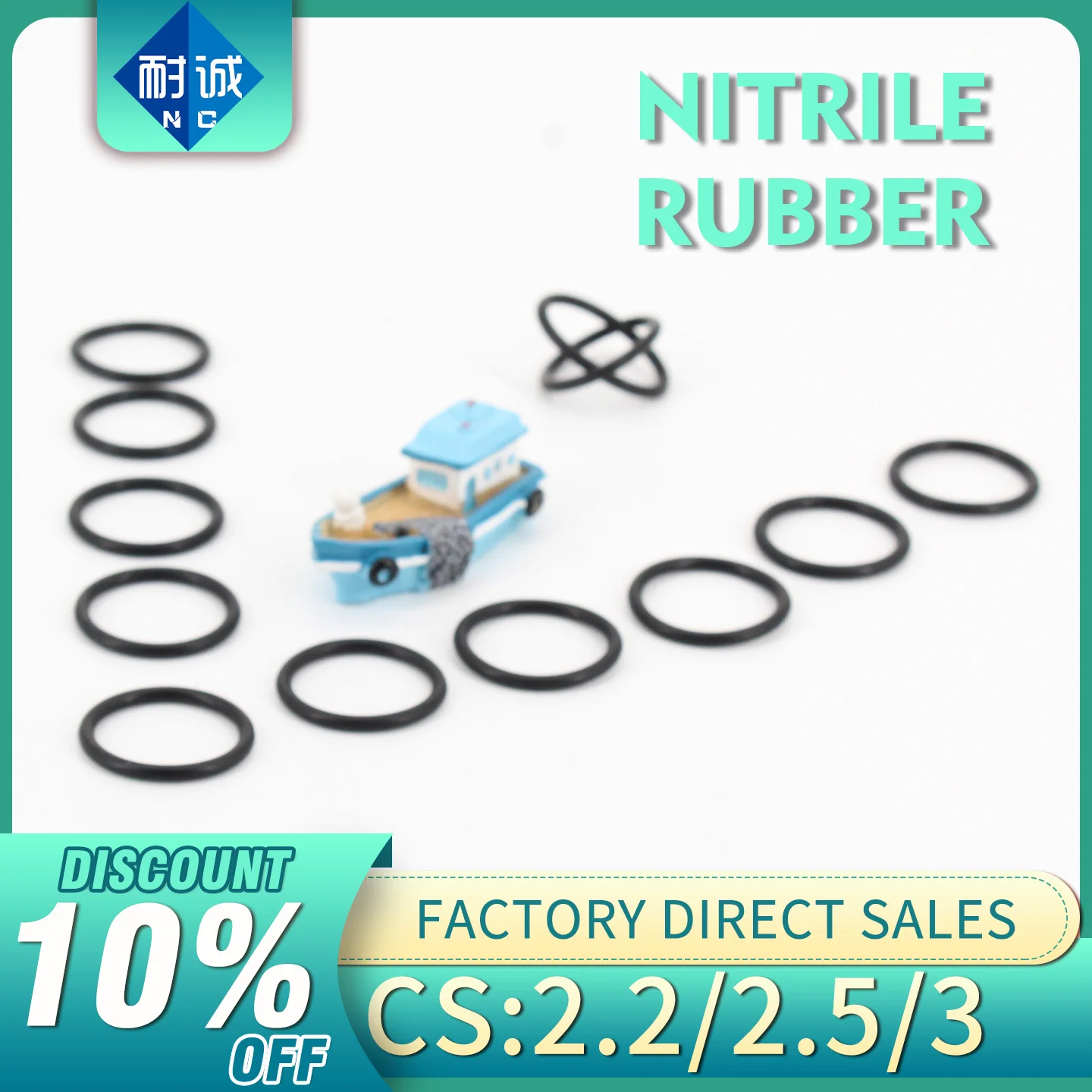 CS 2.2/2.5/3mm NBR Nitrile Rubber O-Ring Wear Resistant and Waterproof Sealing Washer Gasket, Bulk Wholesale