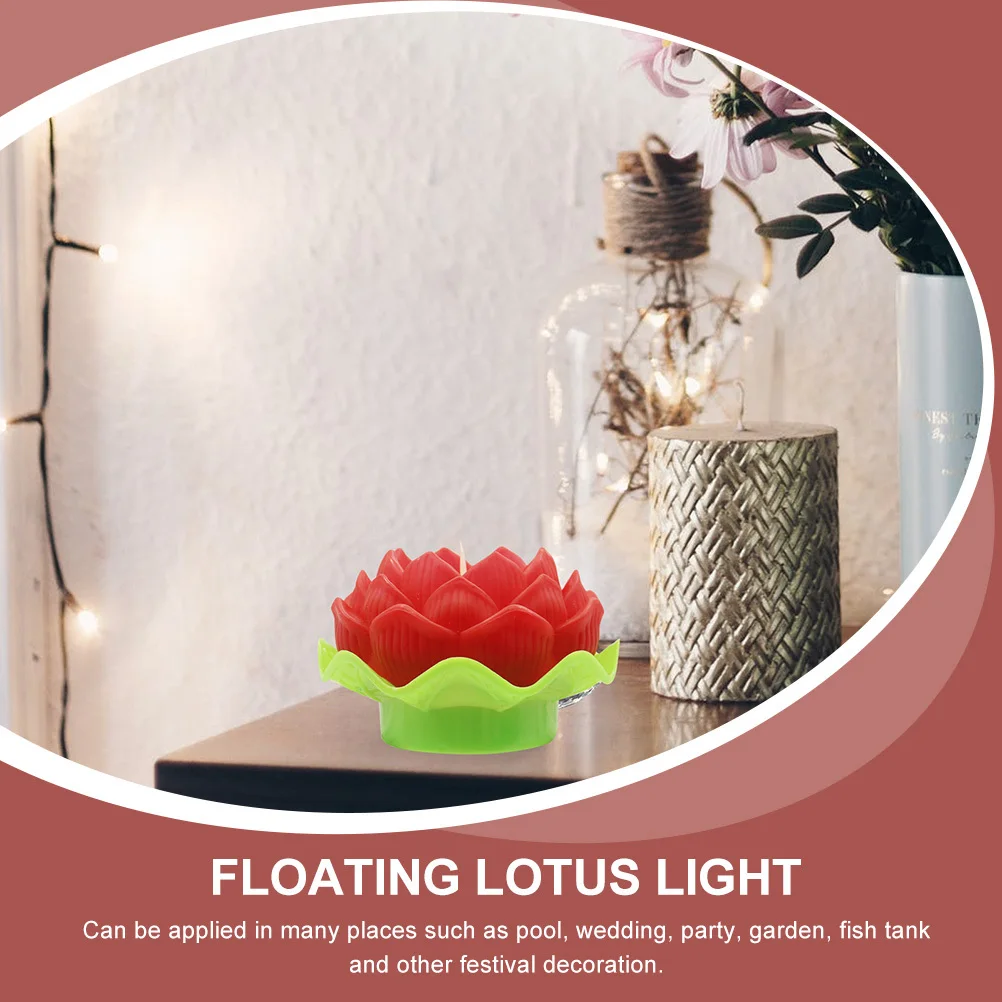 

Led Lotus Lamp Realistic Light For Garden Party Wedding Festival Pool Tabletop Decor Buddha Lamps