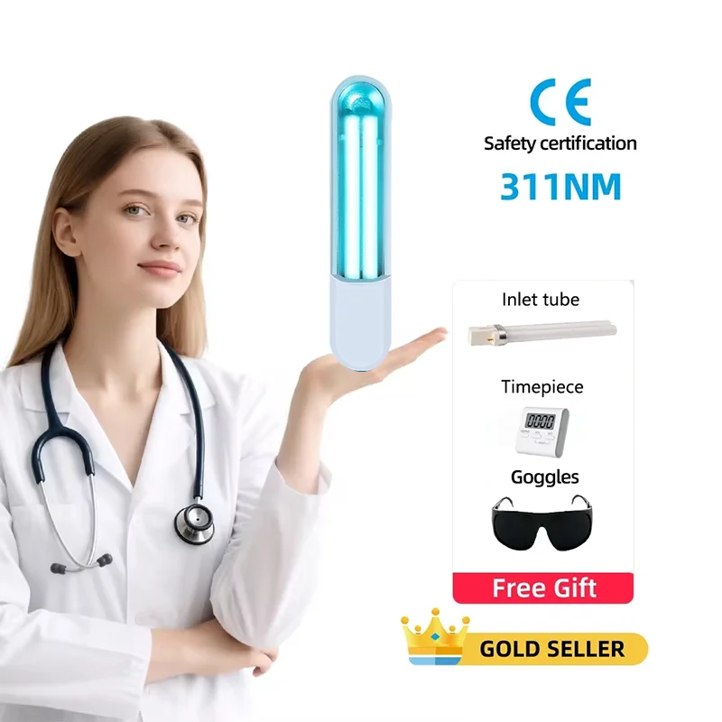 

311NM UVB Narrow Band UV Light Source Treatment Vitiligo Psoriasis Eczema Therapy Lamp Ultraviolet Phototherapy Instrument