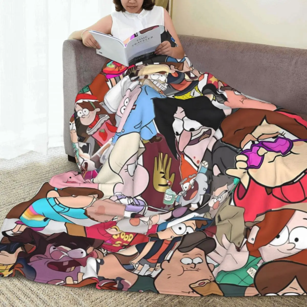 Gravity Falls All Characters Blanket Travel Flannel Throw Blanket For Home Decor Super Warm Design Quality Bedspread Gift