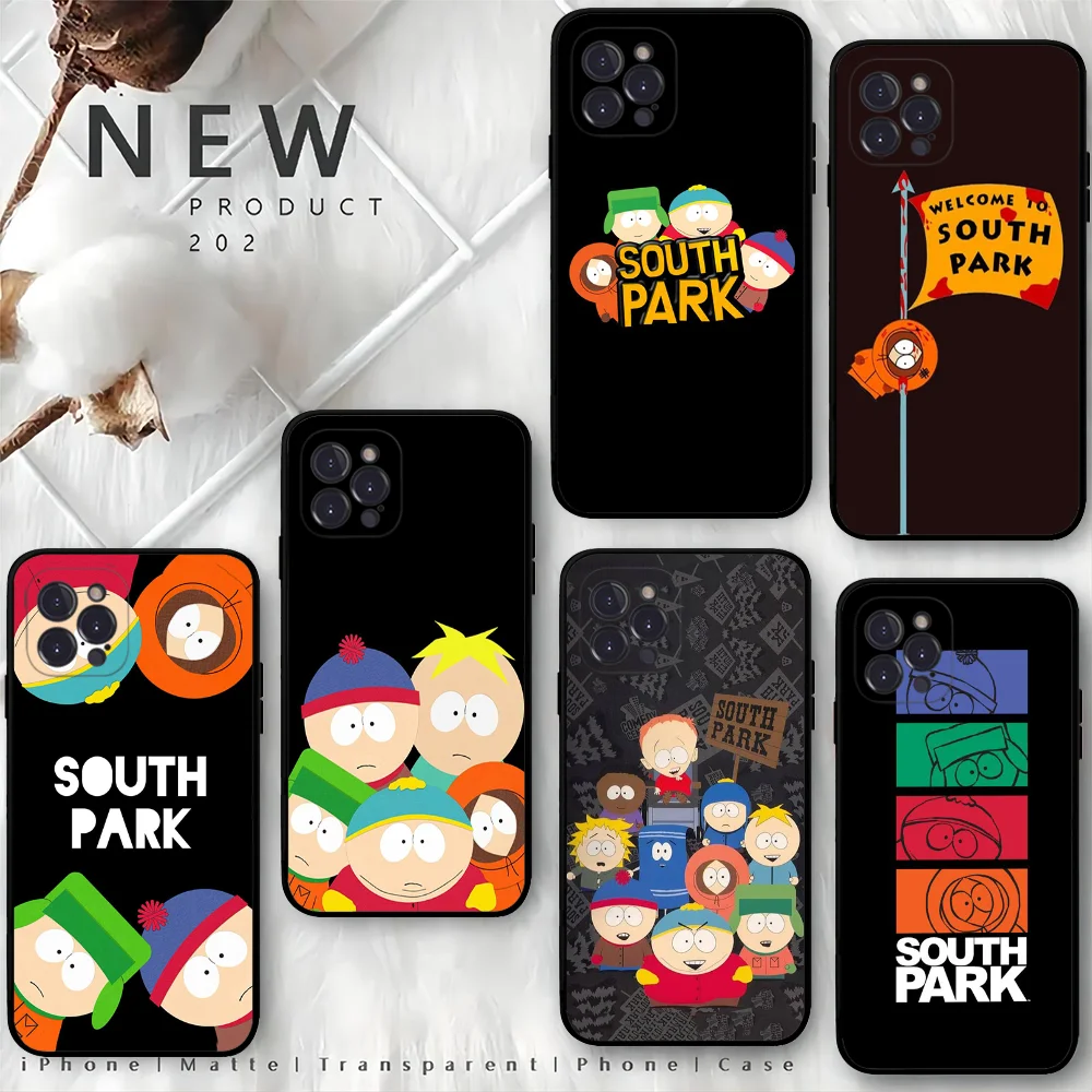 Funny S-South P-Park Cute Phone Case For IPhone 16 15 8 7 6 6S Plus X SE XR XS 14 11 12 13 Mini Pro Max Mobile Case