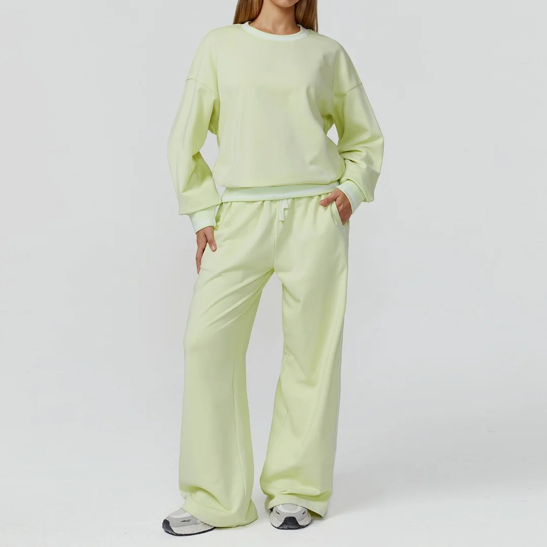 

Yoga Set Sports Fitness Casual Color-Block Workout Clothes Gym Sweatshirt Comfortable Versatile Winter Outdoor Fashion Tracksuit