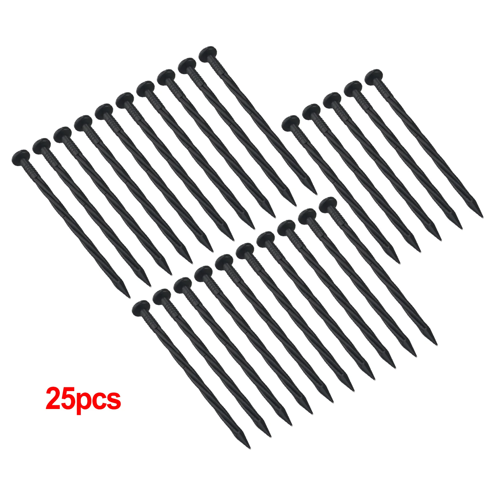 Weather Resistant Floor Nails Black Plastic Ground Pile Easy To Install Long-lasting Performance Multipurpose Outdoor