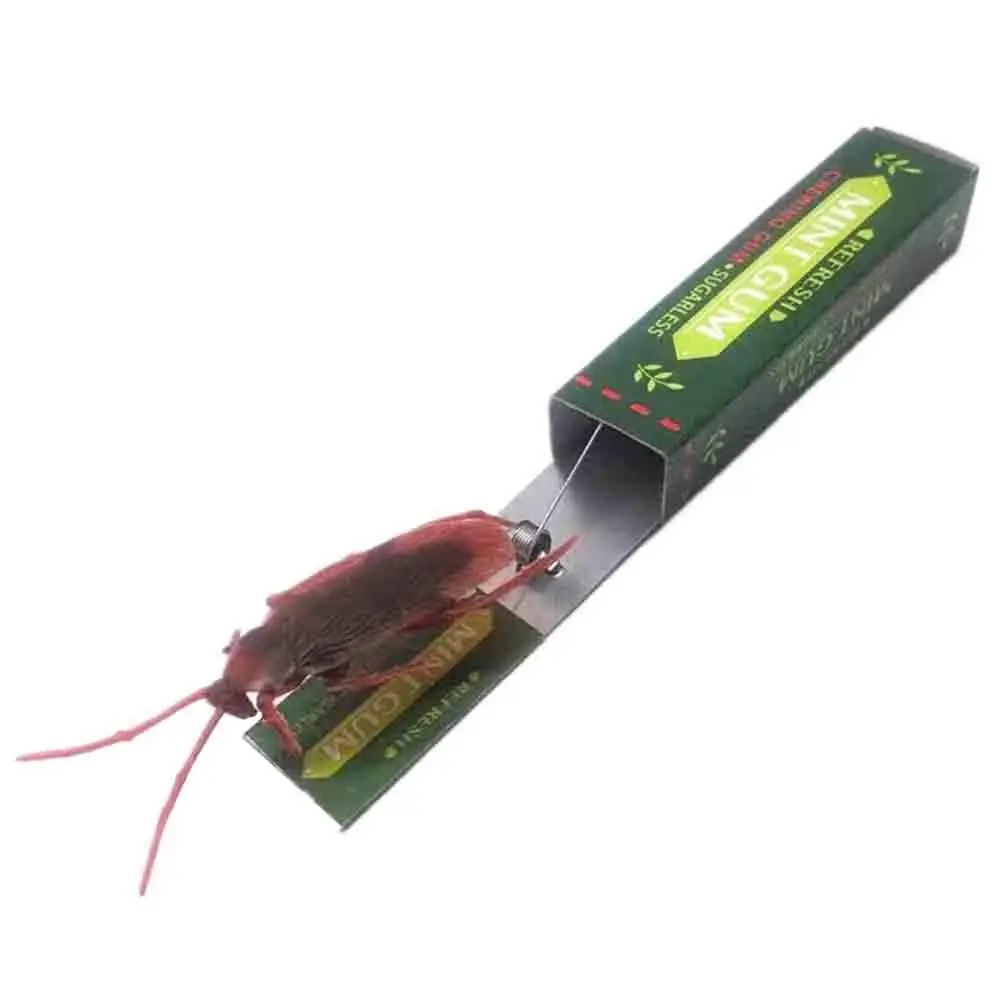 April Fool's Day Prank Trick Toy Surprised Cockroaches Gum Chewing Gum Pull Head Spoof Toys Gags Jokes Simulation Chewing Gum