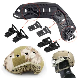 Tactical NVG Rotating Clamp Helmet Rail Adapters Universal Nylon Fast Goggles Rail Swivel Clips Set Adapter Helmet Accessories