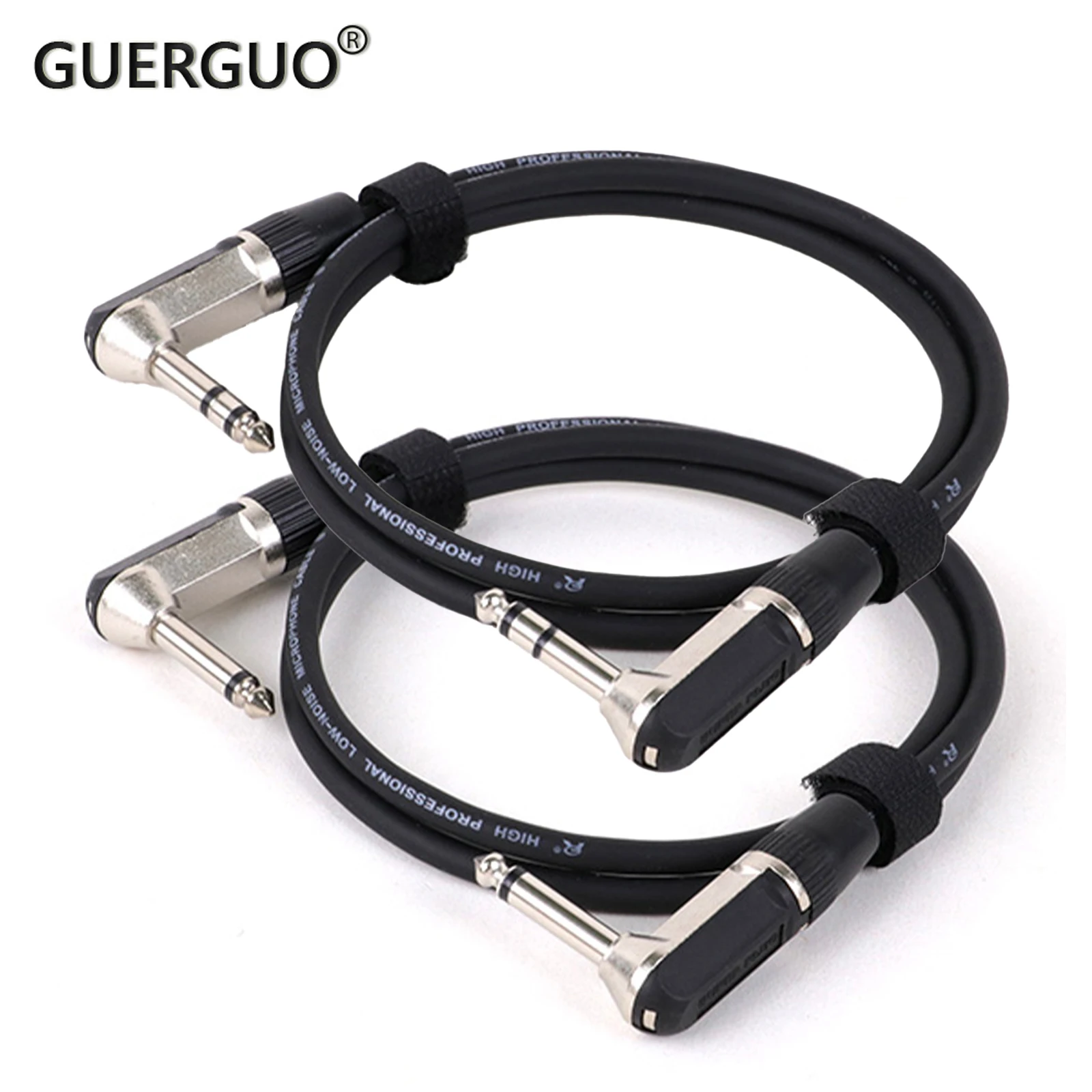 

1PC Guitar Effects Pedal Cable Patch Cable Right Angle 6.5 Mono/Stereo Male to1/4 Inch TS/TRS Jack Copper Core PU Surface Wire