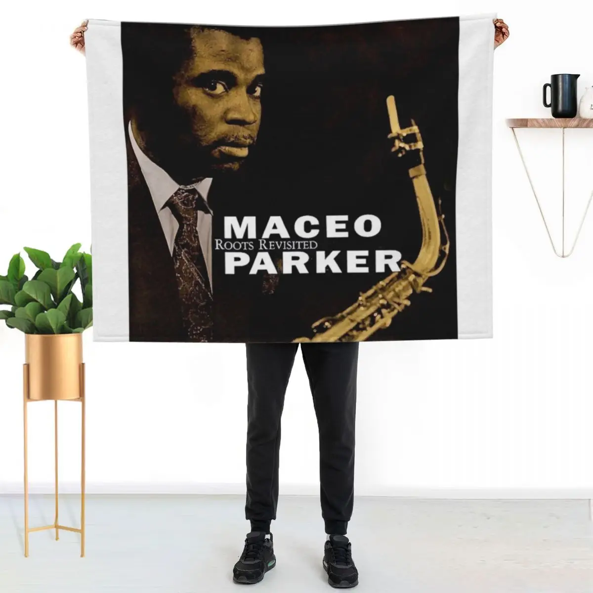saxophone maceo parker Throw Blanket Decoratives Sofas Beautifuls valentine gift ideas Vintage Sleeping Bag Blankets