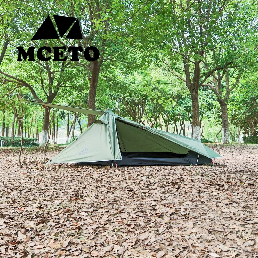 MCETO Backpacking Tent 2 Person Ultralight Tunnel Hiking Camping Double Layer Polyester Canopy image 5