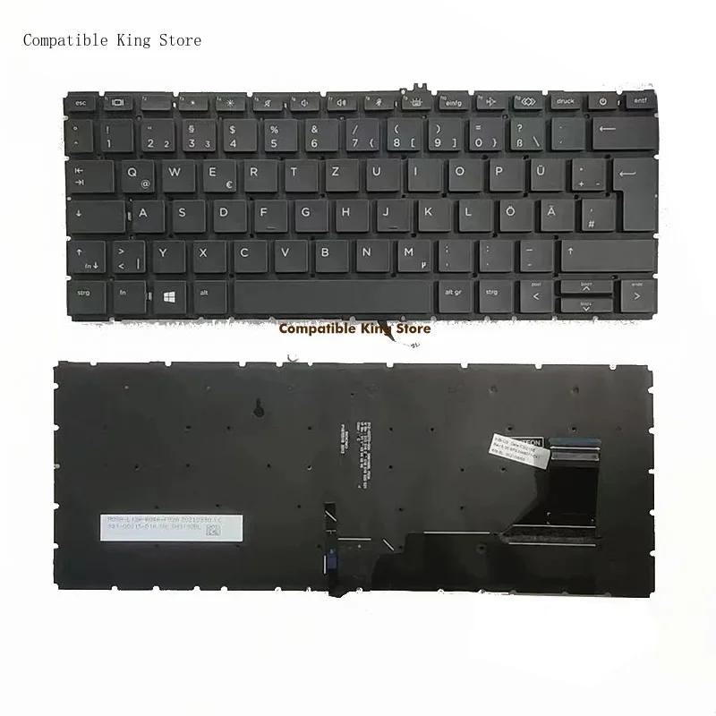 dd GR Germany Language Backlight Keyboard For HP Elitebook 830 G7 Black