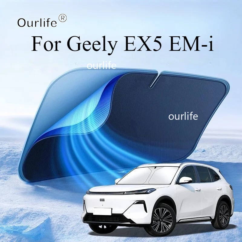 For Geely EX5 EM-i Galaxy Starship 7 EM-i 2026 2027 Car Windshield Sunshade Cover Anti UV Protection Foldable Accessories
