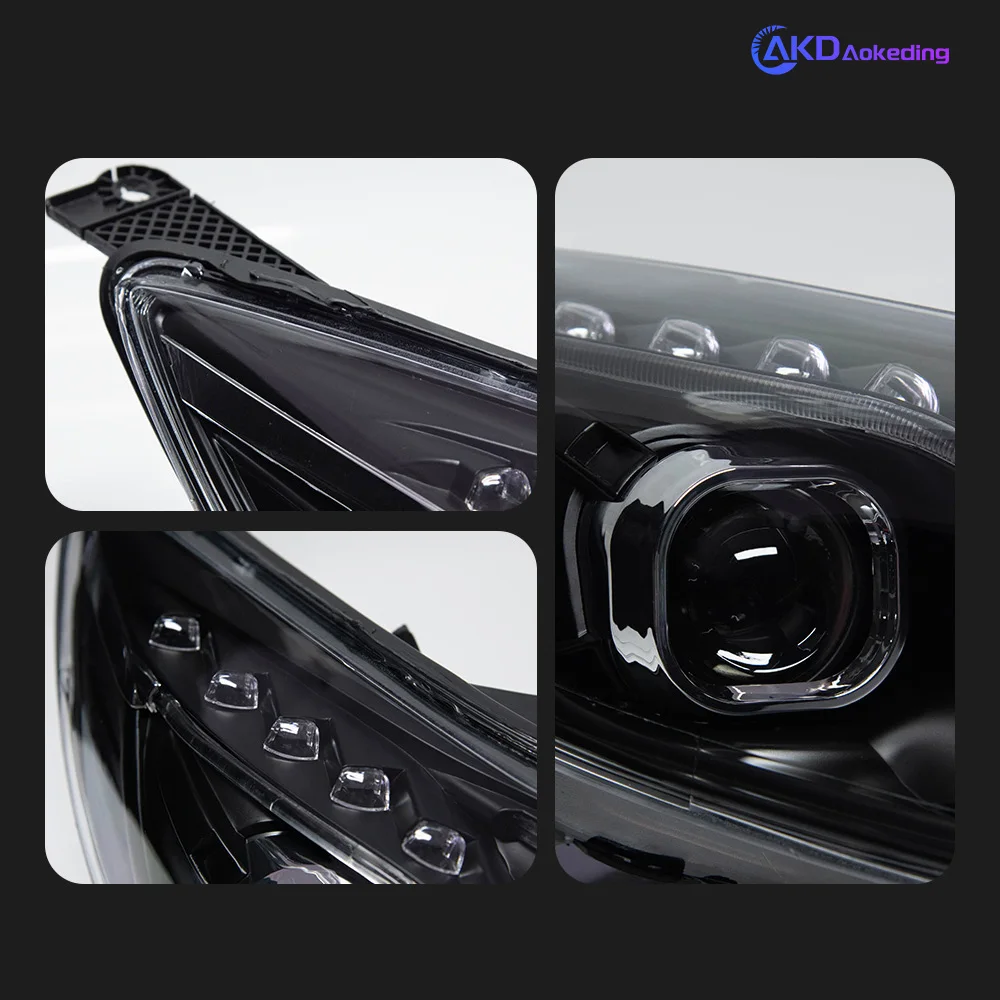 Auto Parts For Ford Focus 3 Headlights 2012-2014 latest Styling LED Daytime Lights Dual Projector Car Accesorios Modified