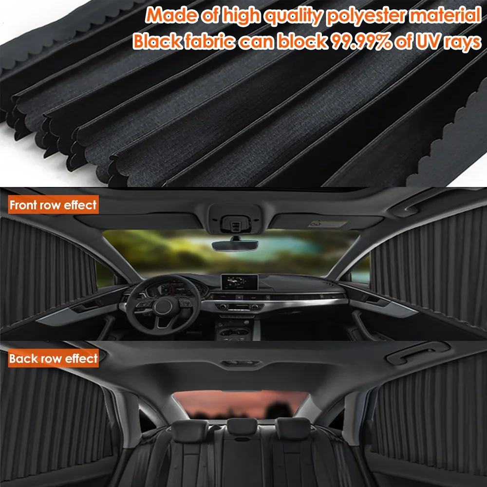 Magnetic Car Sunshade Window Curtains Auto Window Sun Shade Privacy Sun UV Protection Window Shield Car Interior Accessories view 4