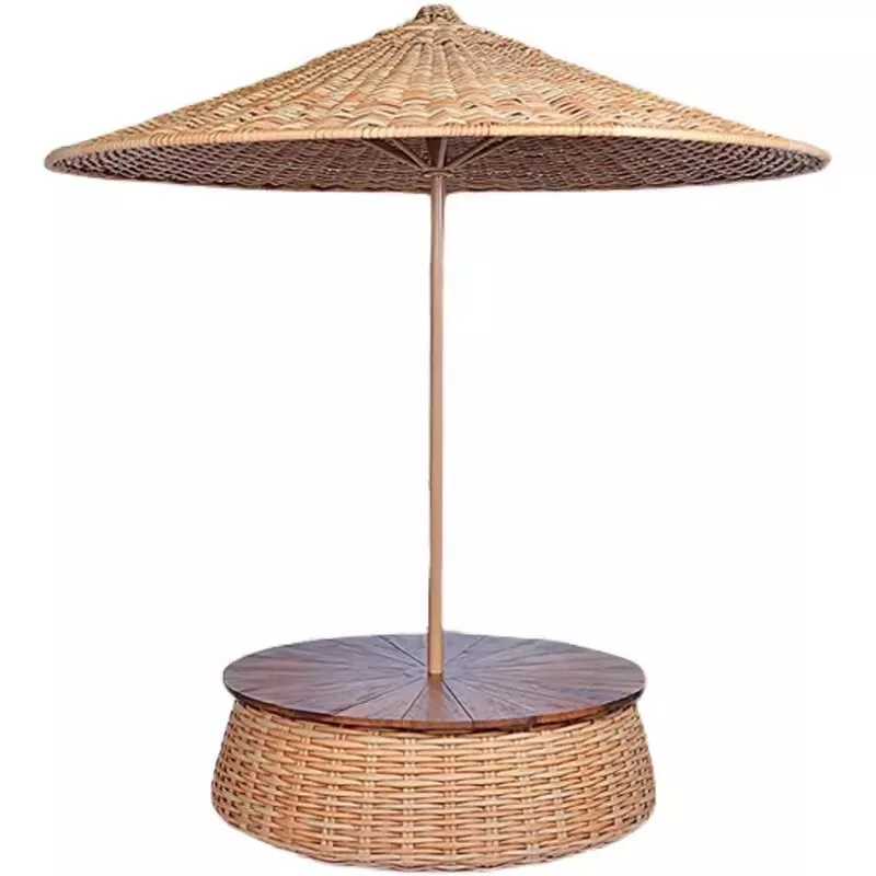 Sun umbrella cover outdoor courtyard advertising umbrella open-air rattan bed and breakfast beach outdoor villa photo large