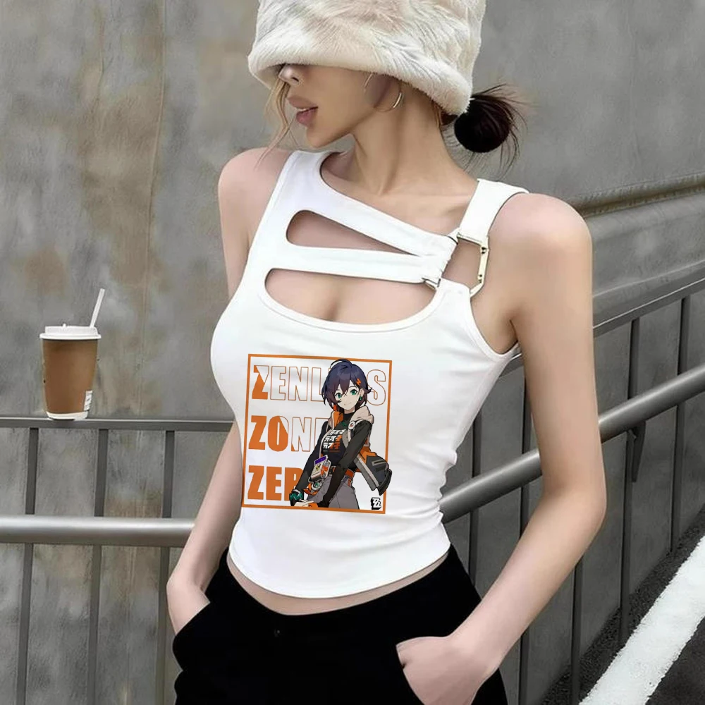Zenless Zone Zero cropped top ladies manga emo 2000s shirt party cutecore anime