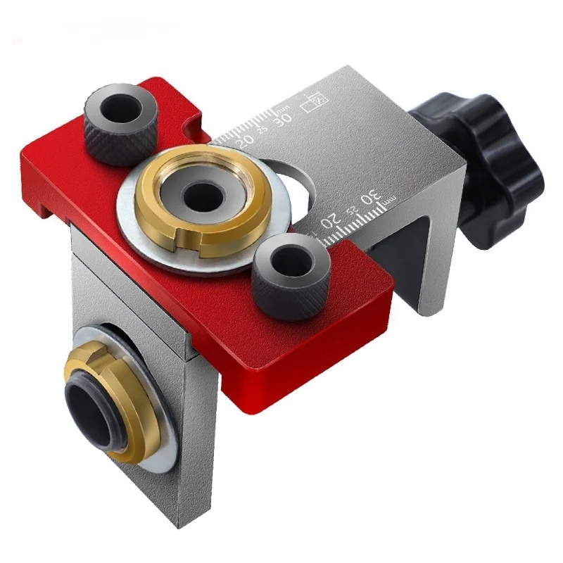 3-In-1 Straight Hole Punching Positioner Log Tenon Connector Hole Opener Panel Furniture Multifunctional Punching Tool.