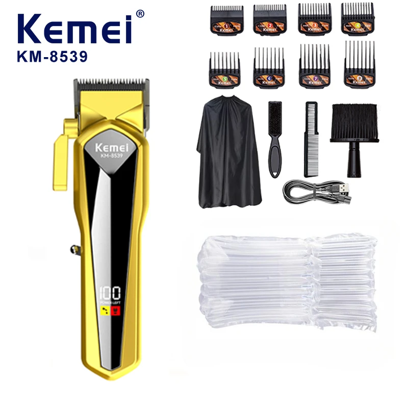 KEMEI km-8539 Rechargeable Hair Clippers Cordless Electric Barber Hair Clipper For Men kemei trimmer