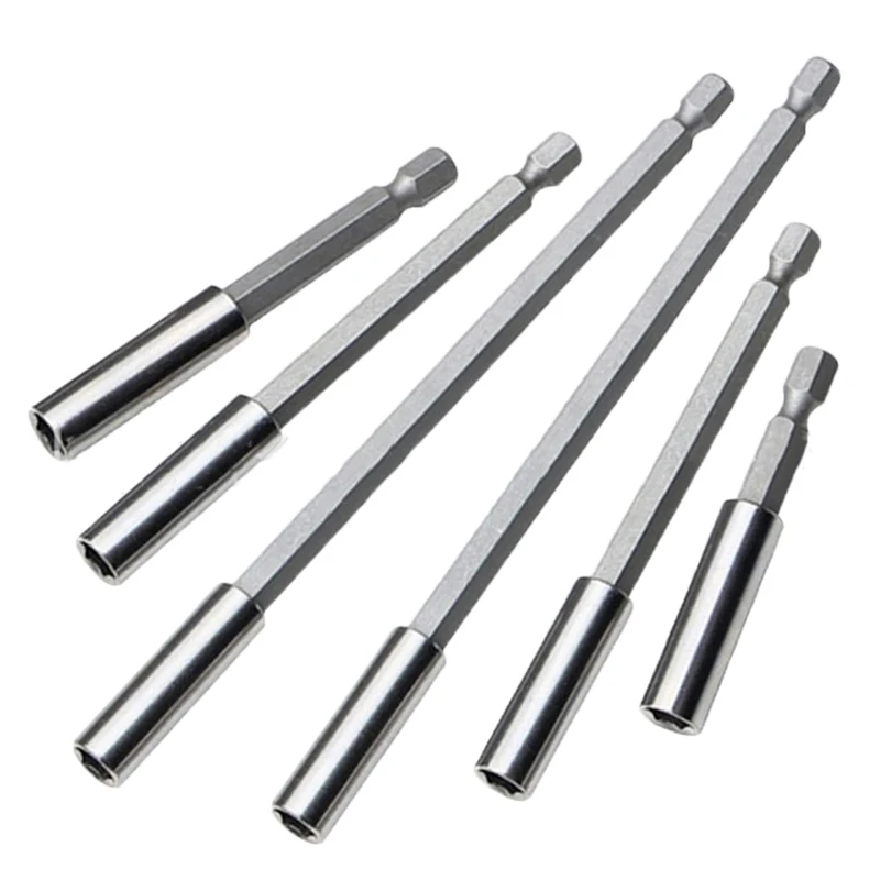 Hexagonal Handle Extended Connecting Rod Magnetic Screw Bits Extension Rod Long Handle Screwdriver Tip Holder Non-slip Hand Tool