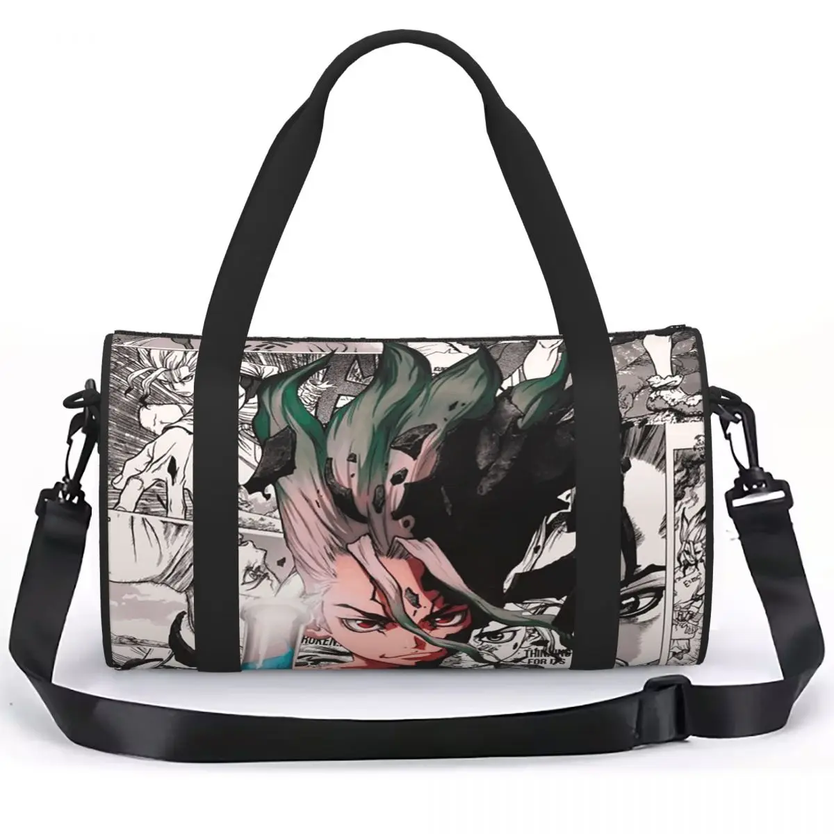 Senku Ishigami Dr Stone Apan Anime Luggage Bag Multi-Functional Duffle Tote Bag Handbags Gym Bags Fitness Bag for Boys Girls