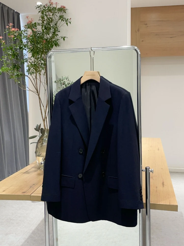 

Noxiao La Authentic Spring 2025 New Arrival Silk And Linen Mixed High-End Suit Jaet Women's Commute Sle Long Sve Coat