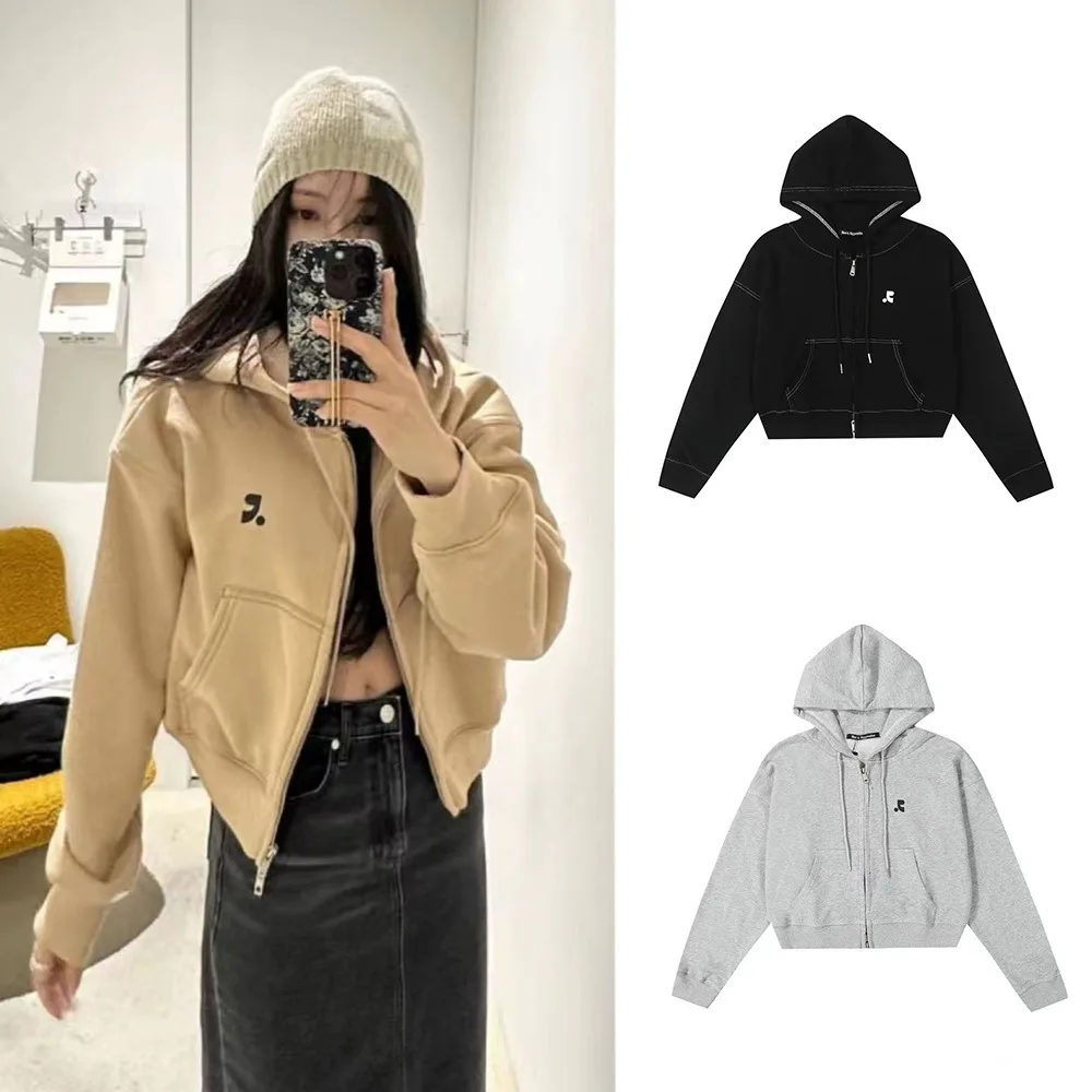 

Rest and Recreation Womens Zip-Up Hoodie Sweatshirt Loose-Fit Casual Warm Cropped Jacket Coat