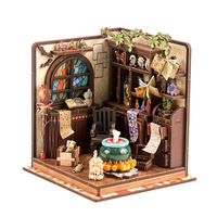 DIY Wooden Miniature Model Kit Magic Potion Workshop Casa Doll Houses 3D Puzzle Dollhouse With Furniture Lights for Friends Gift