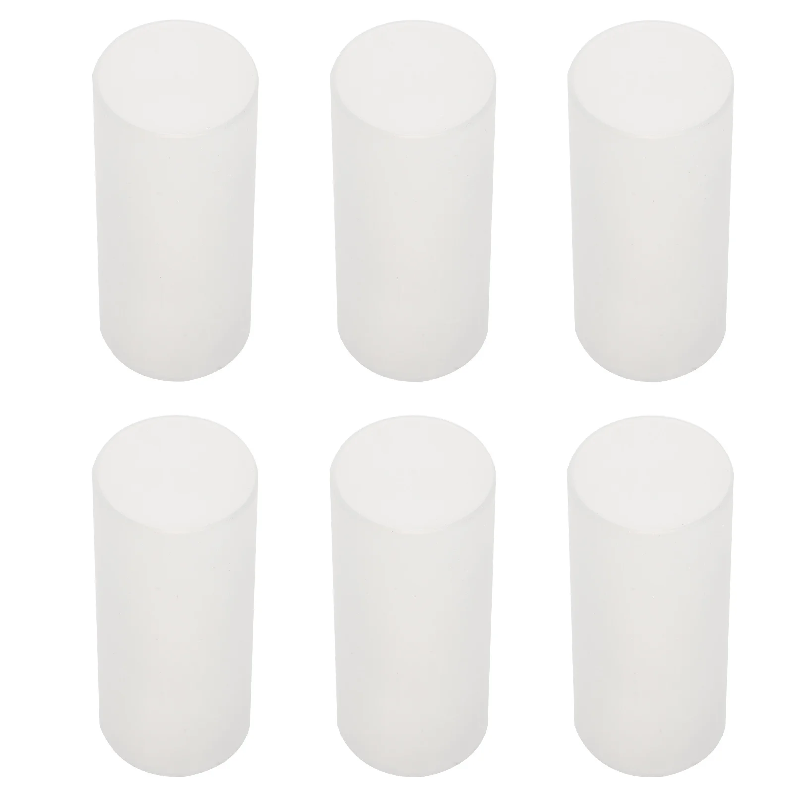 6Pcs Chic Plastic Protectors Professional Sturdy Tool Beautiful Light Enhancer White Cup Covers Covers