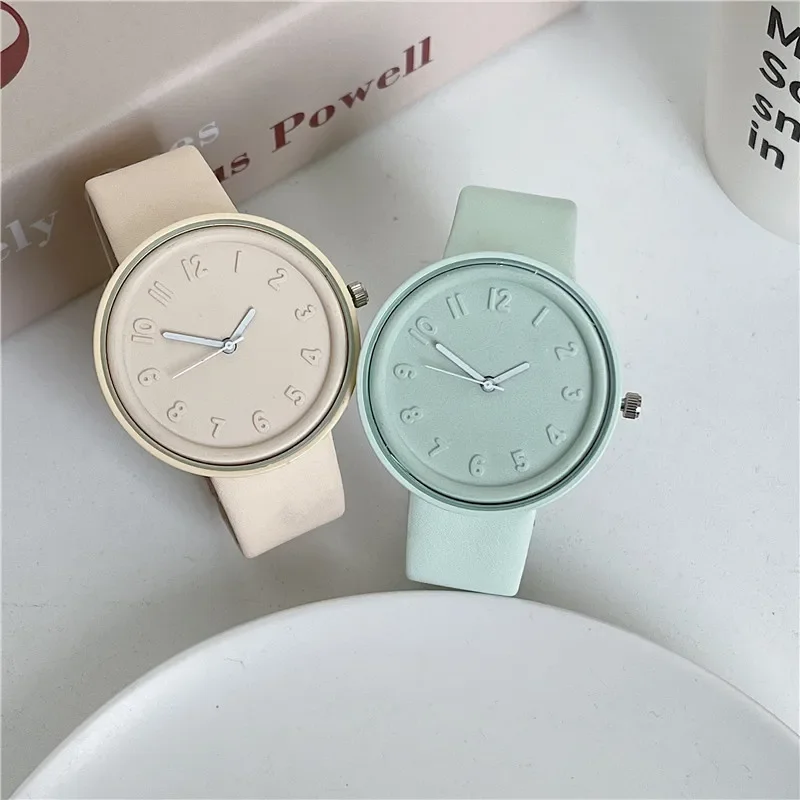 Makaron-reloj de cuarzo para mujer, accesorio de alta calidad, a la moda, adecuado para ropa informal