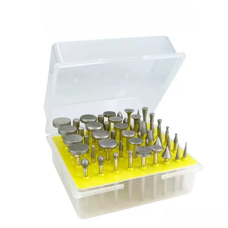 50Pcs Large Diamond Grinding Bits, Electric Grinder Accessories, Jade Agate Carving Sand Needle