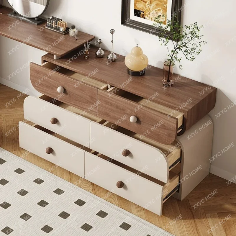 XX  offer Floor makeup table dressing table set with mirror vintage makeup Mini dressing table Cabinet modern storage home furn