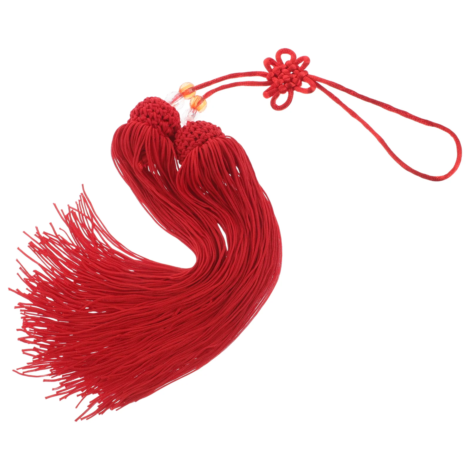 Tai Chi Sword Hanging Spike Chinoiserie Decor Tassel Red Wire Decorative Tassels