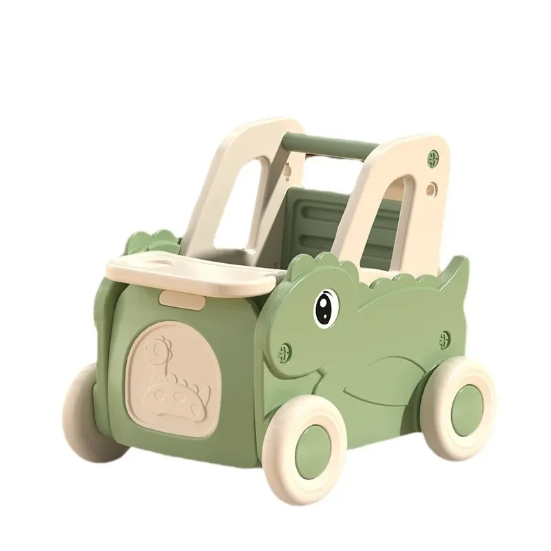 Baby Stroller Handcart Stroll Dining Chair Baby Walkers Pushable and Sitting Multifunctional Storage Box