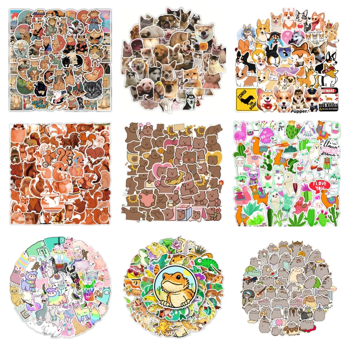 10/30/50PCS Cute Bear Graffiti Personality Decoration Suitcase Skateboard Waterproof PVC Removable Sticker Wholesale