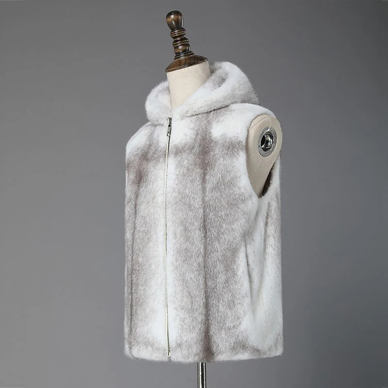 Men's Sleeveless Hooded Jacket, Synthetic Leather Warm Thermal Vest, Fleece Flannel Coat, Sponge Polar Vest for Autumn 2025