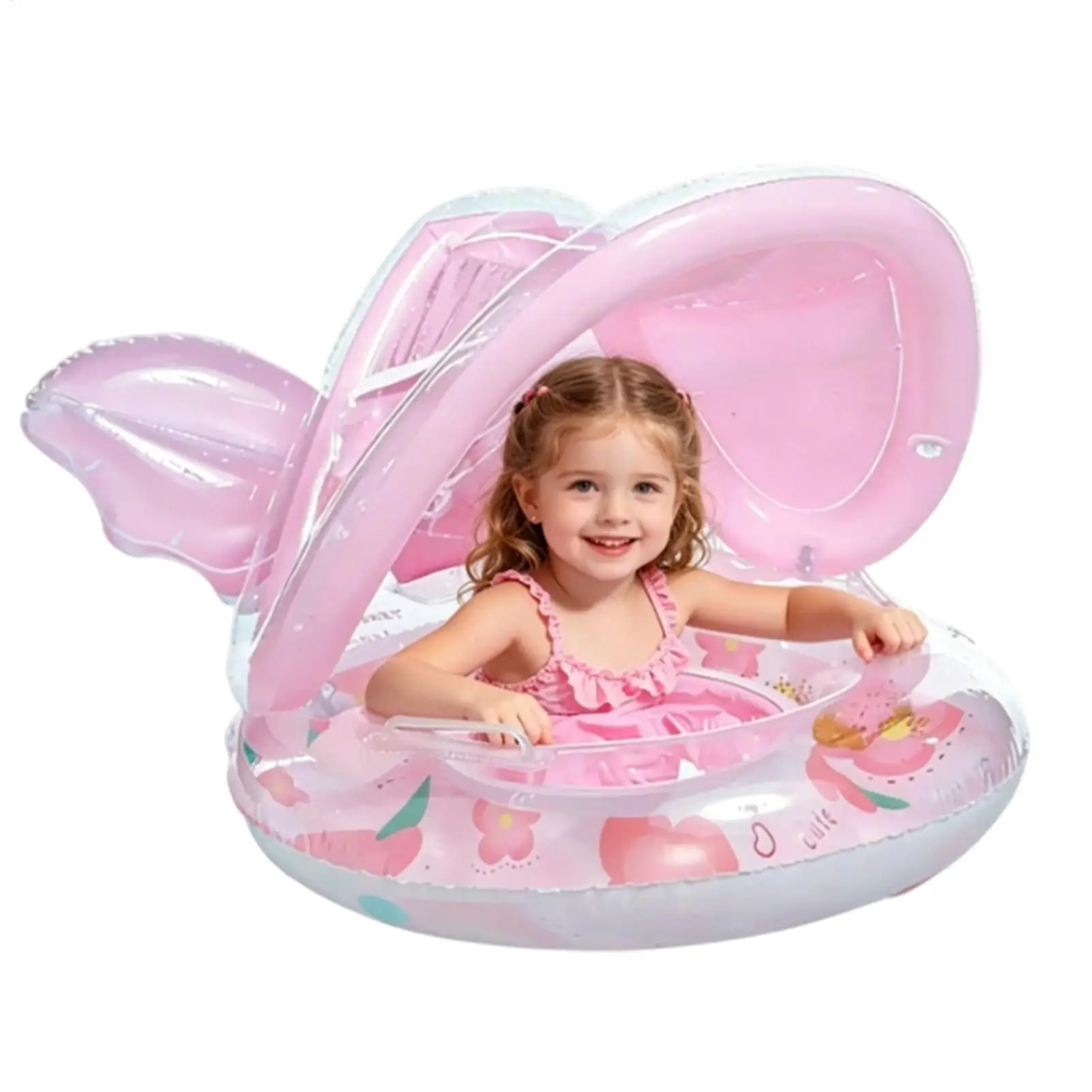 

Kids Pool Float with Handle Inflatable Swimming Rings Kids Summer Pool Float Safety Seat for Children Boys Girls Beach Garden