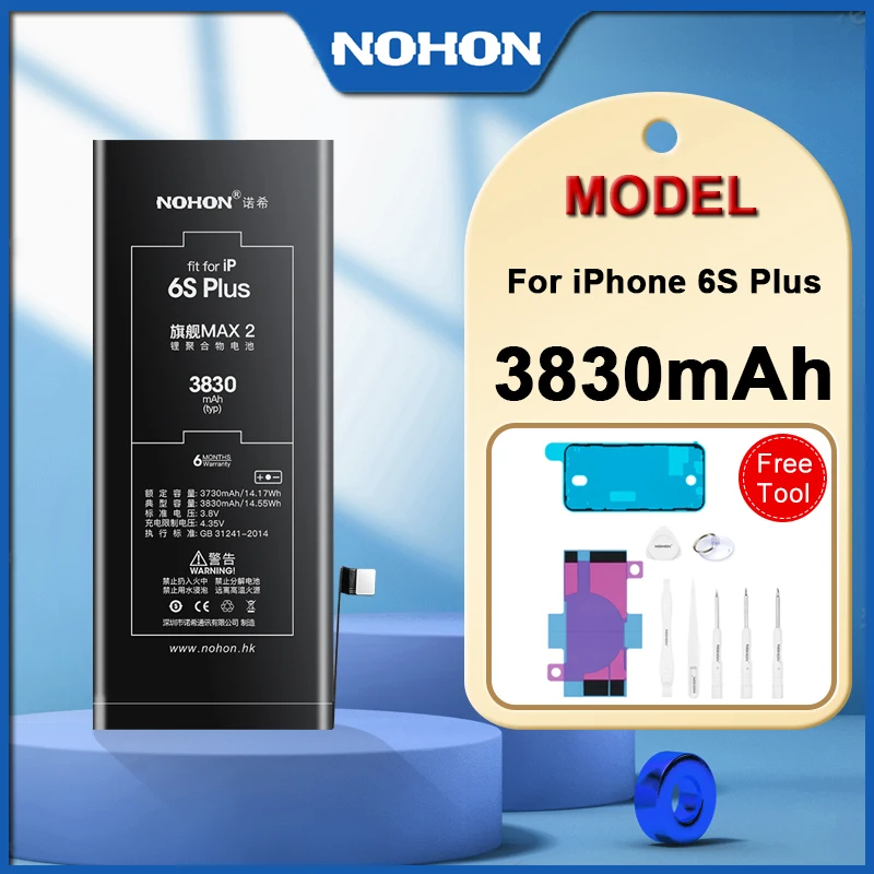 

NOHON High Capacity Battery For iPhone 6S Plus Replacement 3830mah Bateria with Free tools