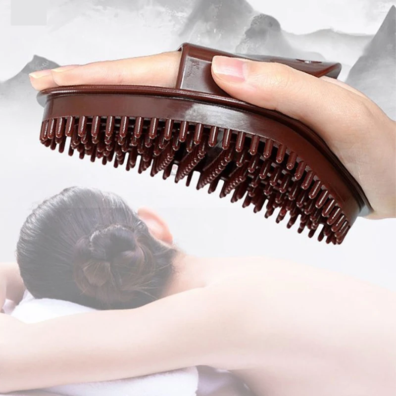1/2Pcs Silicone Body Massager Brush Anti Cellulite Slimming Relaxing Scrub Massager Gua Sha Back Spa Massage Scraping Body