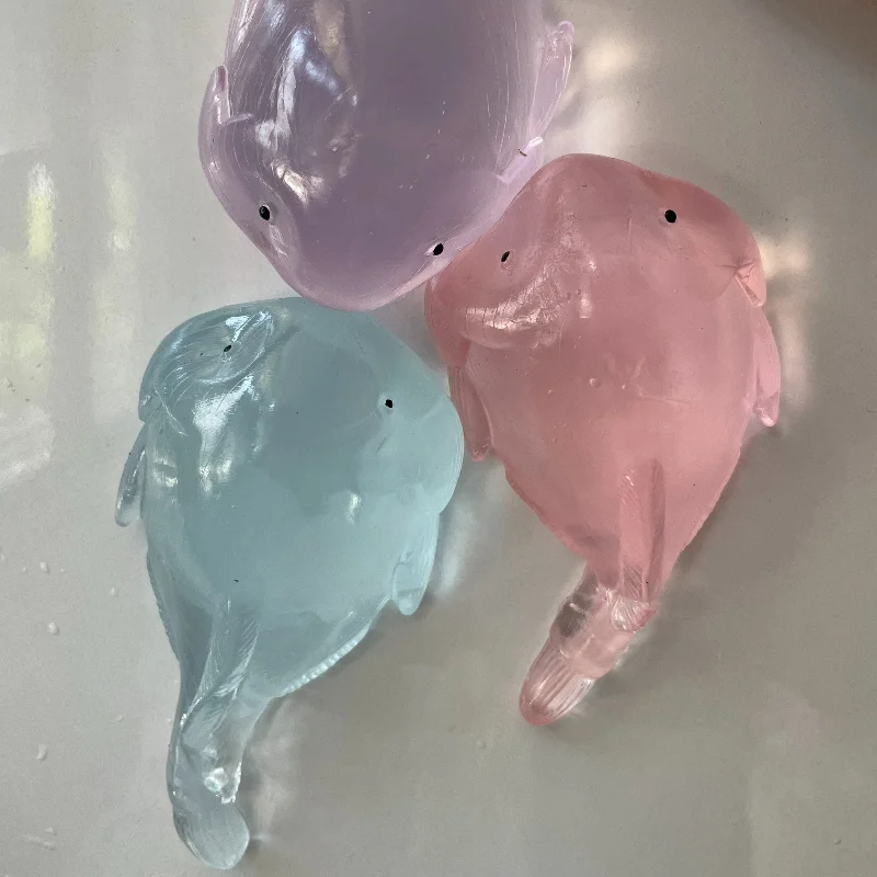 Transparent Baby Shark Squishy Toys Kawaii Soft Marine Animal Fidget Toy Funny Anti-stress Sensory Toy for Party Favors