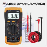 A830L Digital Multimeter AC DC 600V Voltmeter Voltage Current Diode and Resistance Freguency Temperature Tester Household Tools