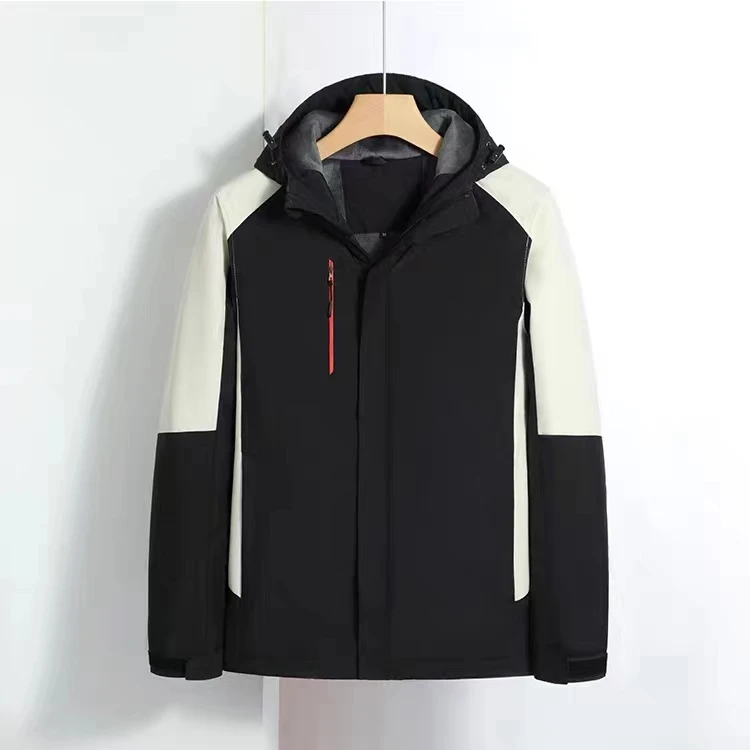 Pakaian Kerja Katun Thiened Jaet Pria Musim Dingin Sangat Baik untuk Pembersihan Otomatis Perbaikan Tahan Panas Tahan Angin dengan Cetakan Kata-kata