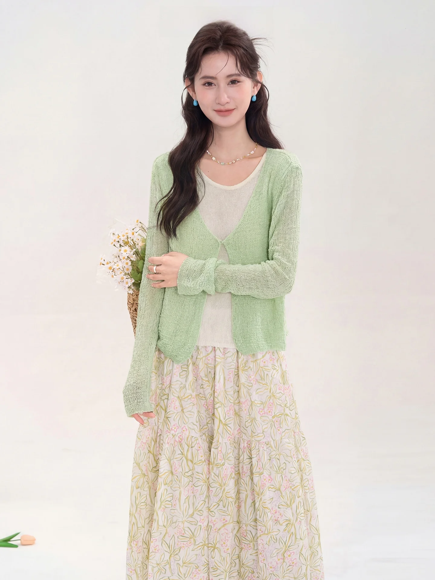 Heme Knitted Open Cardigan Top - Longline Cardigan Knit recension och pris