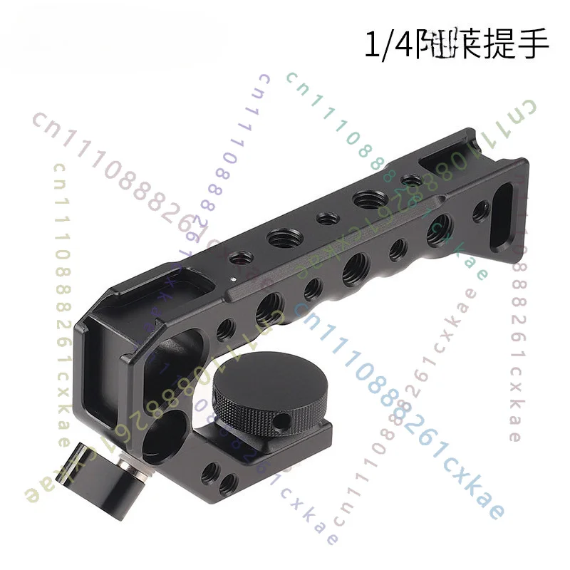 Universal Camera Cage Top Handle, ARRI Locating Hole, Multi‑Thread Cold Shoe Expansion Handgrip for DSLR Camera Cage