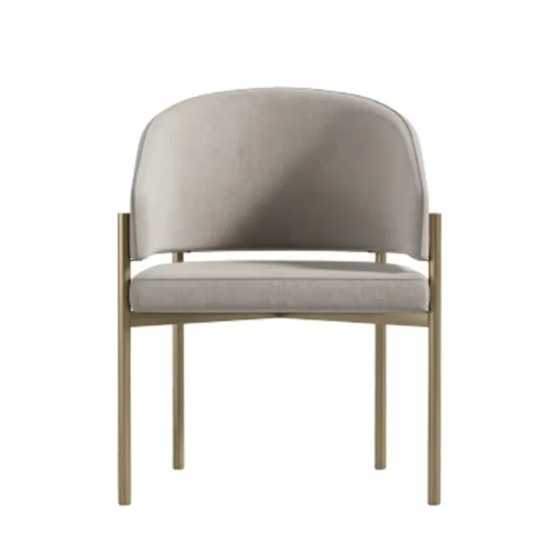 Luxury Modern Bucket Design Dining Chair with Velvet Cushions and Gold Stainless Steel Legs for Wedding Cafe or Hotel