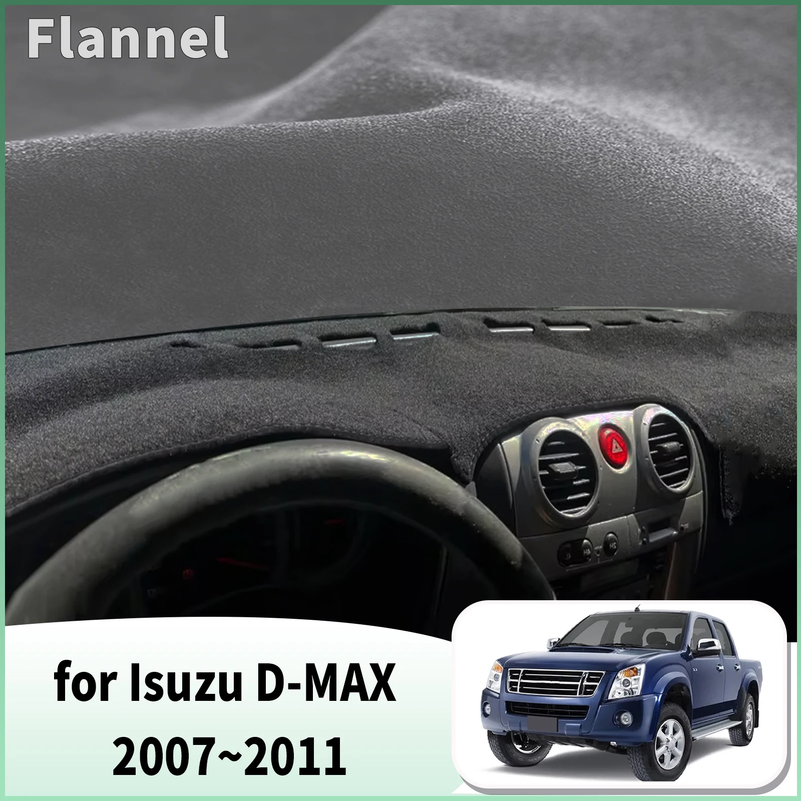いすゞd-max-2007-2011年式用、ダッシュボードマット、ダッシュボードカバー、汎用タイプ、反射防止、断熱、日焼け防止