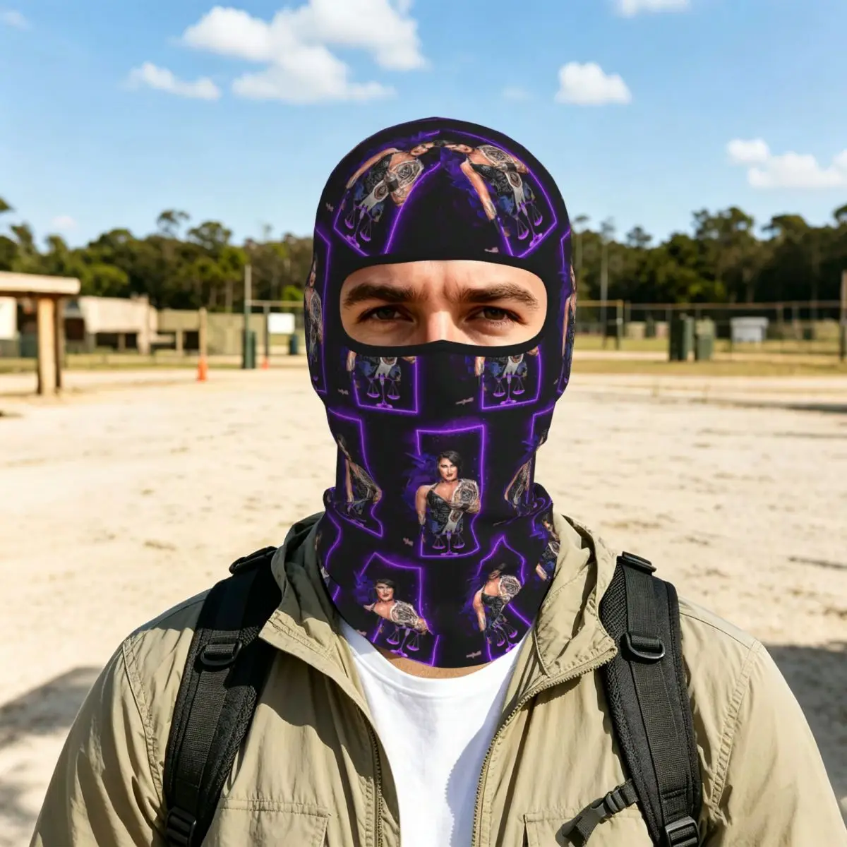 She Is My Mami Rhea Ripley Bootleg Wrestler Balaclava Full Face Mask Sun Protection Neck Gaiter For Motorcycle Fishing Outdoor